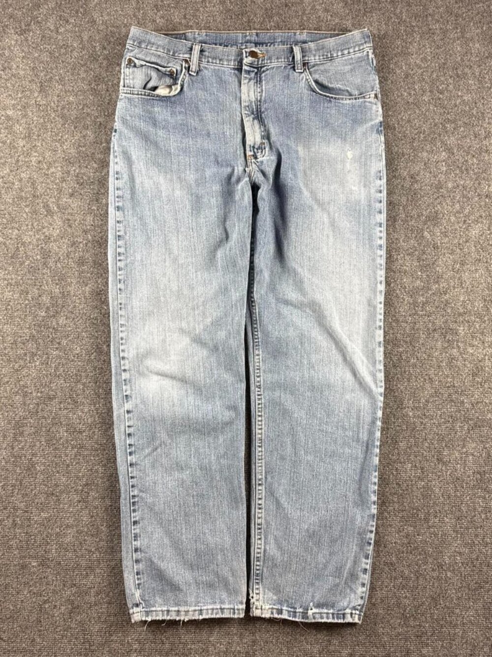 Workwear Western Style Light Wash Denim Jeans